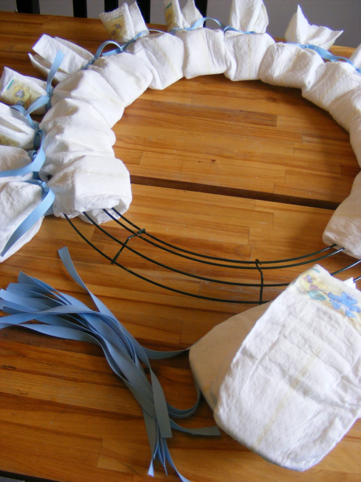 How To Make A Baby Diaper Wreath Get More Anythink's