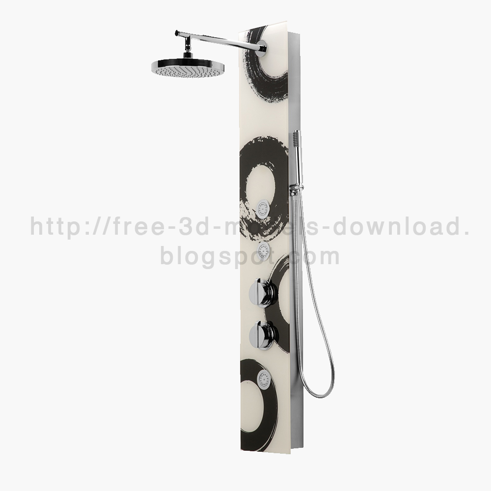 3d модель, 3d model, Deante Sp. J., shower panel, душевая панель, душ, bathroom, скачать бесплатно, free download