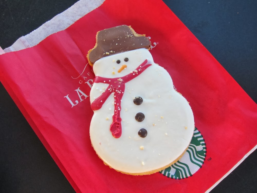 Review Starbucks Frosted Snowman Cookie Brand Eating