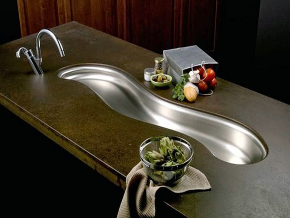 Curved kitchen Stainless Steel Sinks shape