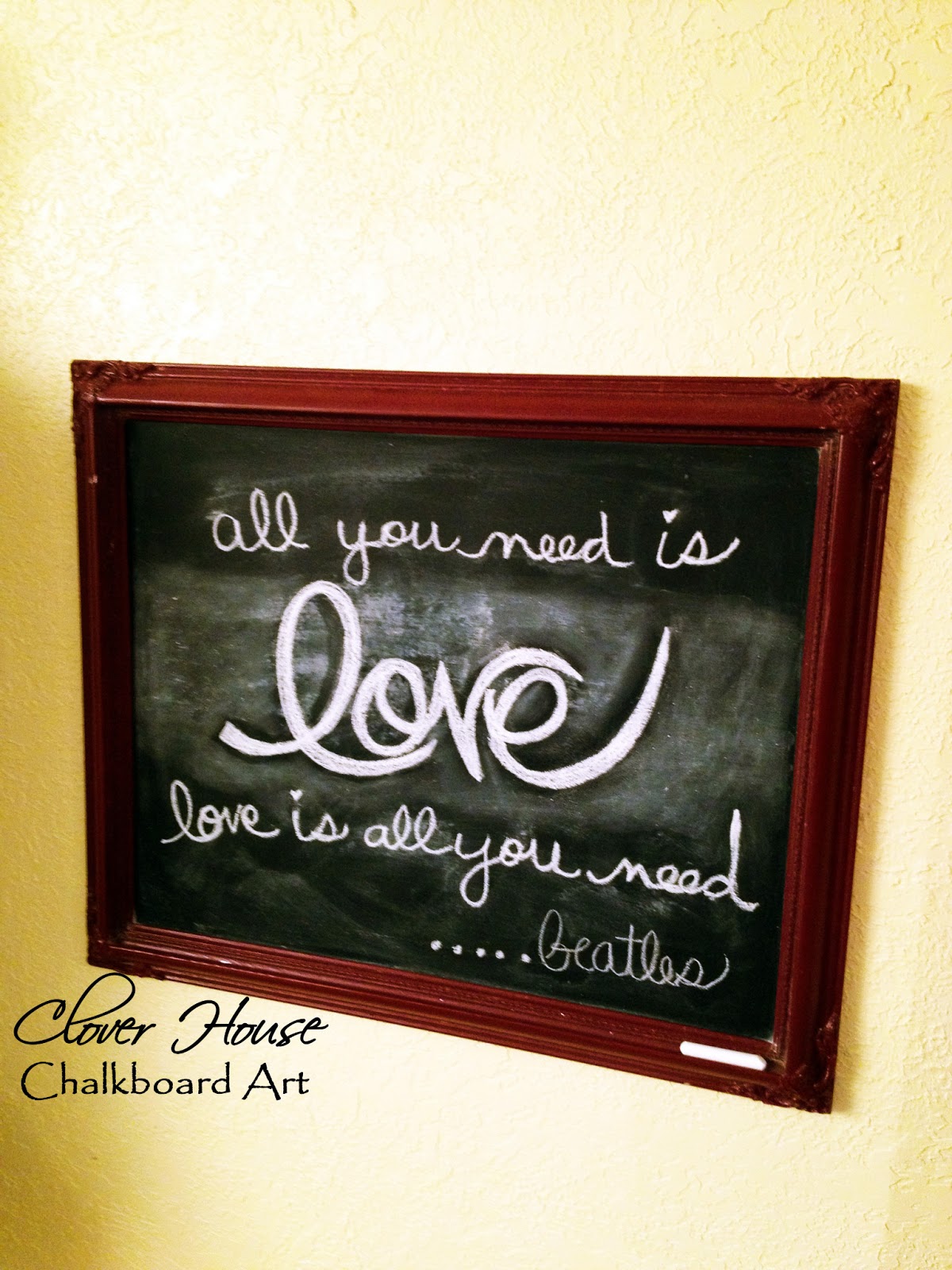 Clover House Chalkboard Art for Valentine's Decorating