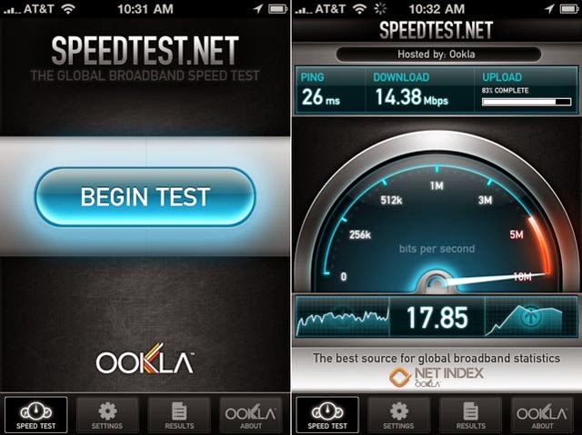 Speedtest uygulaması