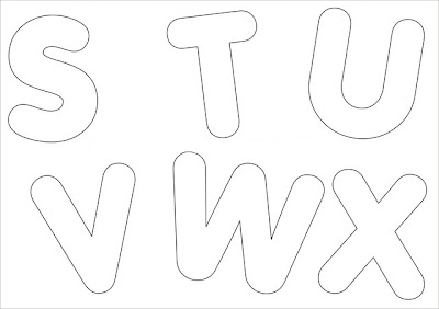 Moldes de Letras - Letras do Alfabeto - STUVWX