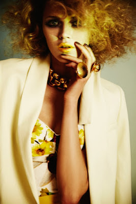 yellow lipstick, yellow lips, model anna ilynstka, jamie nelson photographer