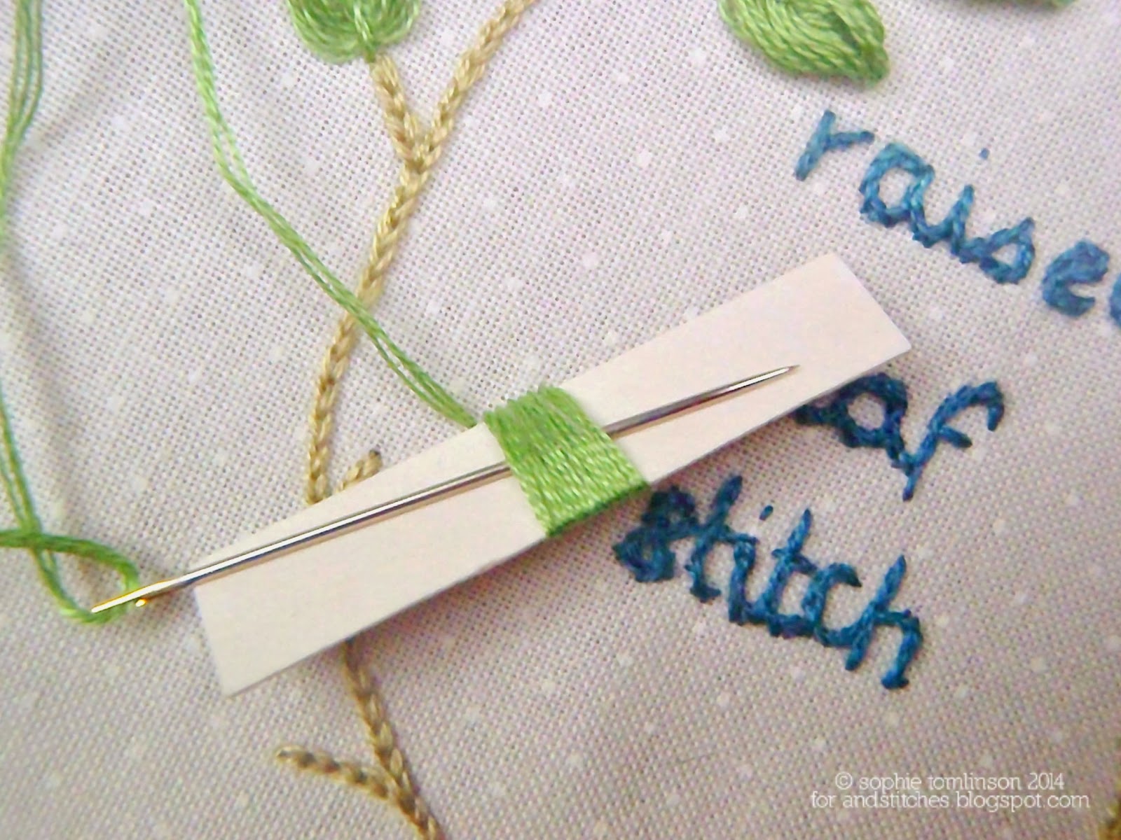&Stitches Tutorial Raised leaf stitch