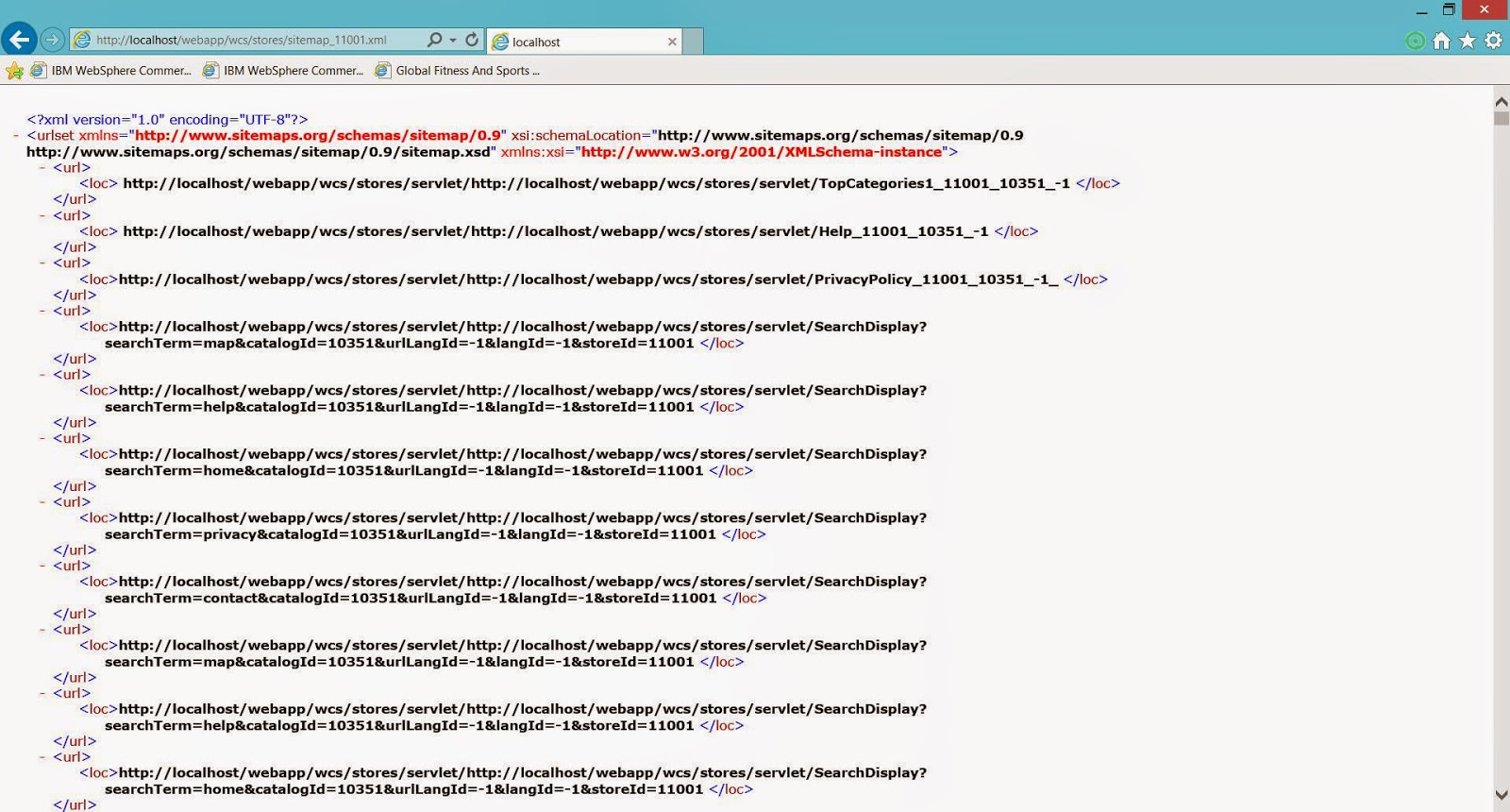 ibm websphere commerce server sitemap generation in websphere