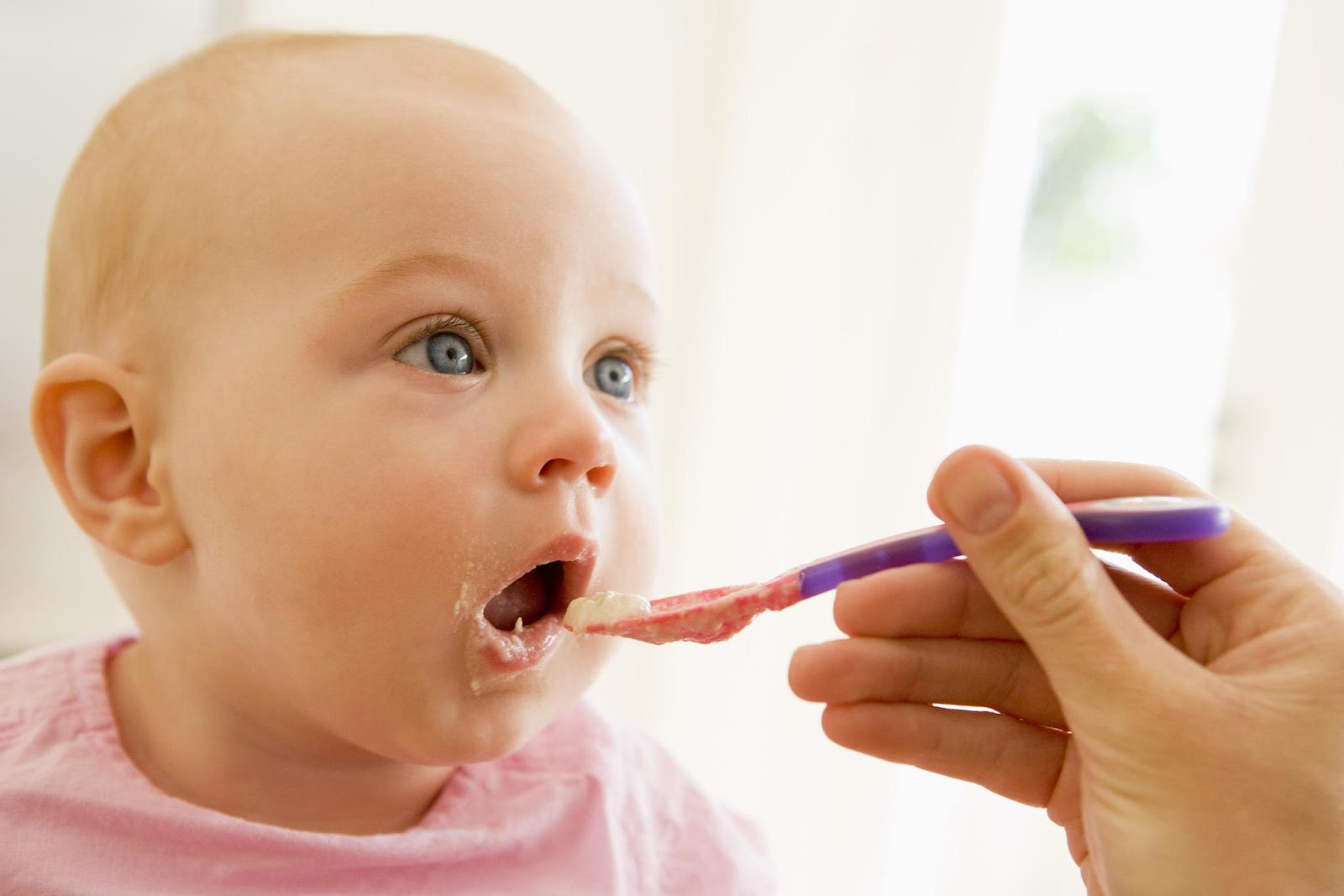 funny baby eating