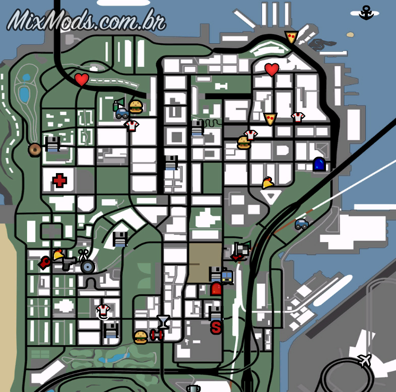 GTA Trilogy] GTA V Radar + Icons (GTA V style map) - MixMods