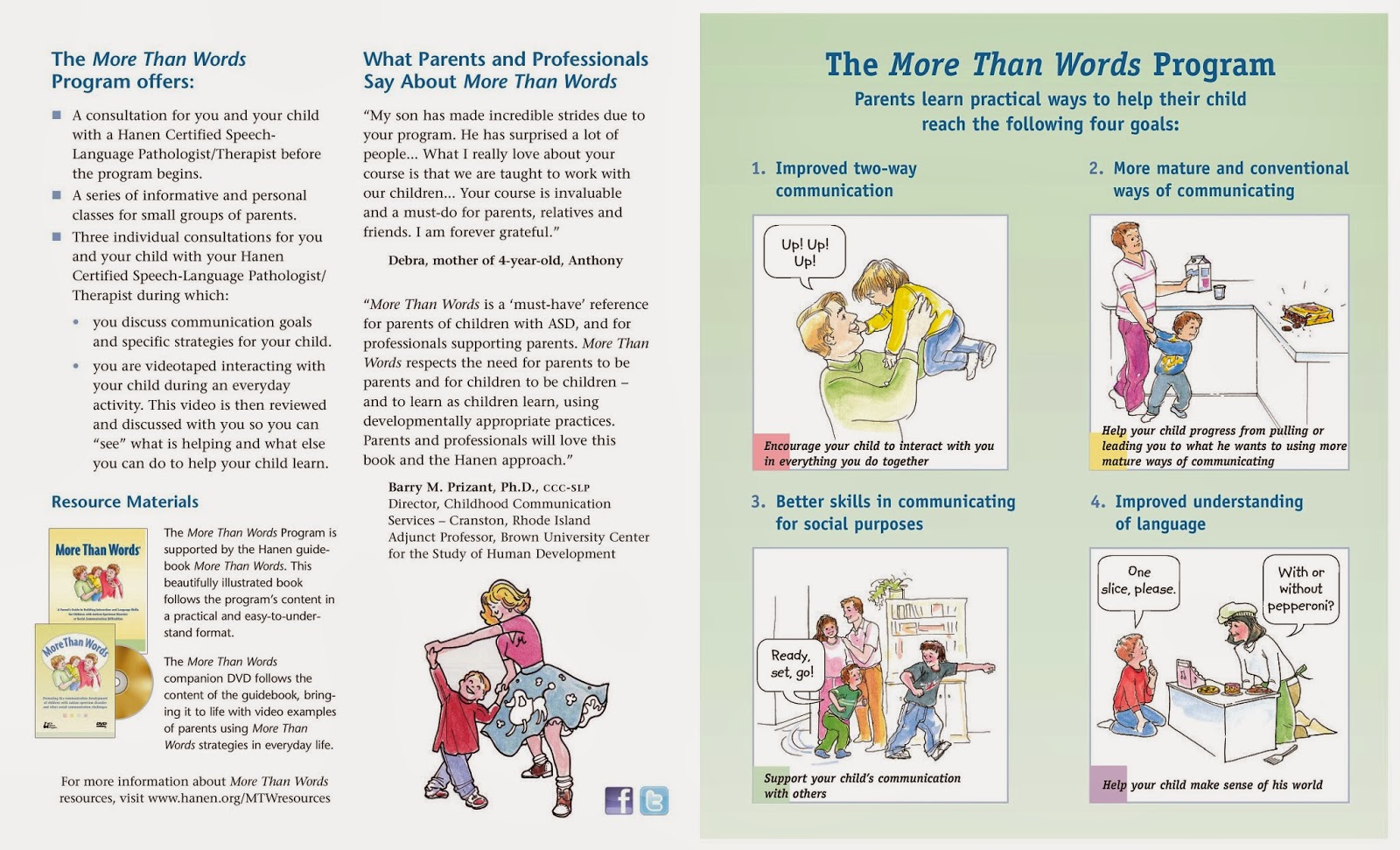 Speech Oasis "More Than Words® — The Hanen Program® for Parents of