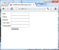 Menambah (Add) Data Dengan CodeIgniter PHP MySQL Menambah (Add) Data Dengan CodeIgniter