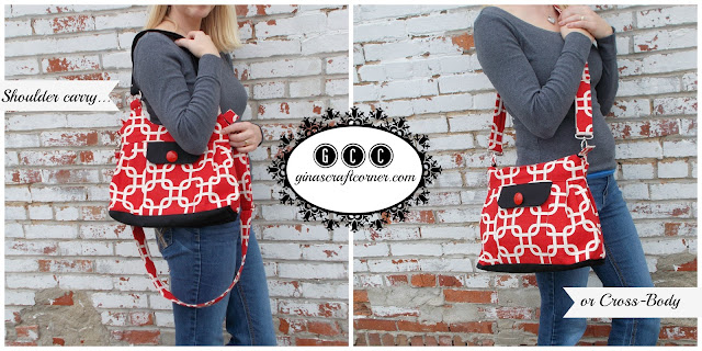 A Fun Red Concealed Carry Purse by GCC, ginascraftcorner.com