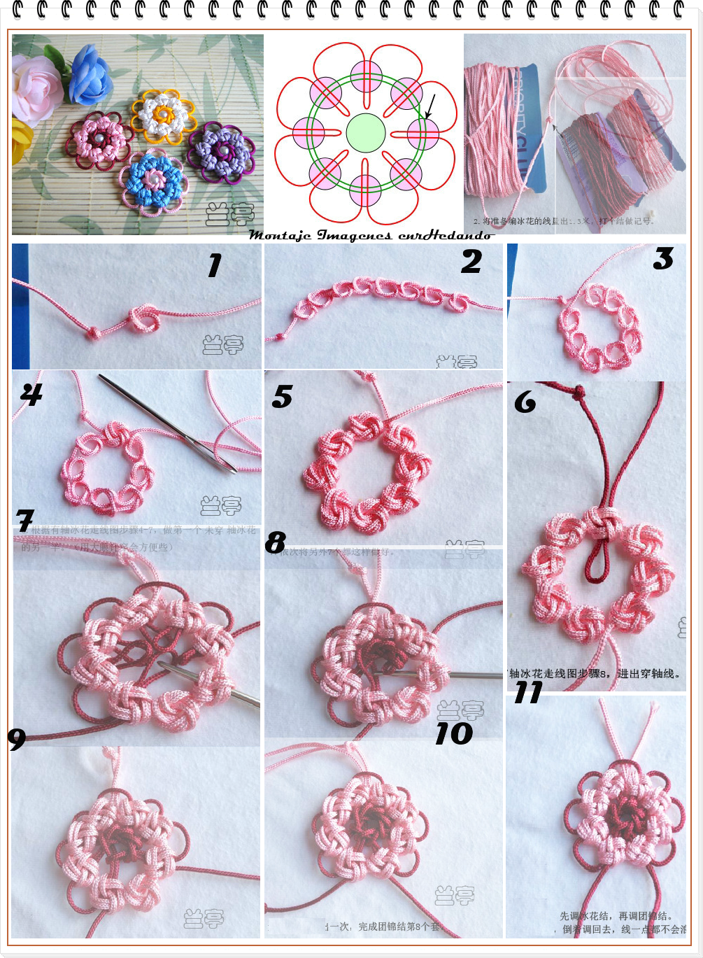 ZONA DE MANUALIDADES: Flor en macramé
