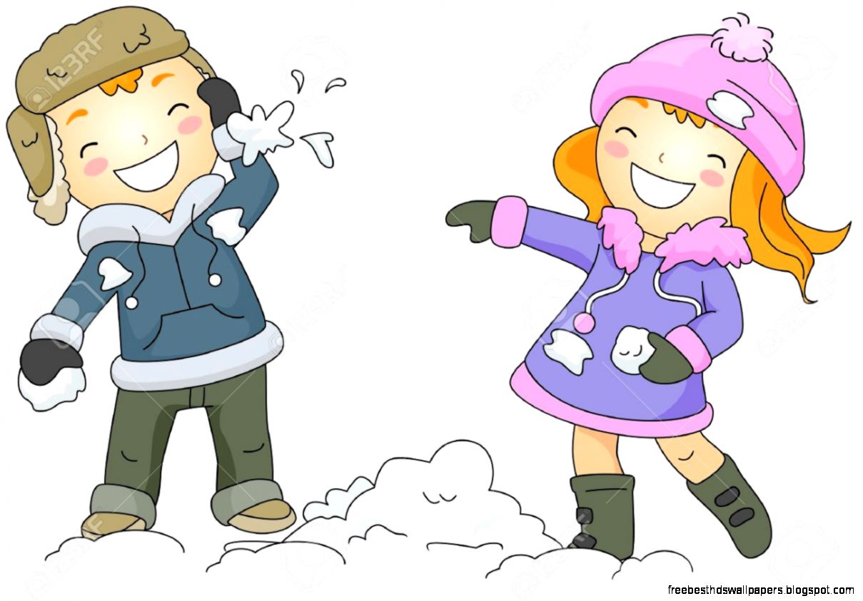 Illustration Of A Boy And Girl Throwing Snow Balls At Each Other Illustration Of A Boy And Girl Throwing Snow Balls At Each Other