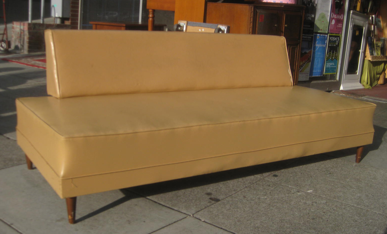retro vinyl sofa bed