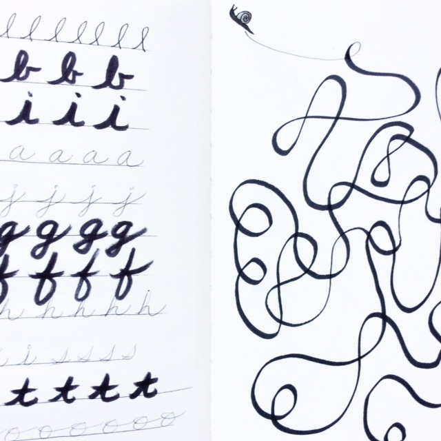 sketchbooks, collaboration, drawing, sketching, calligraphy, Dana Barbieri, Anne Butera