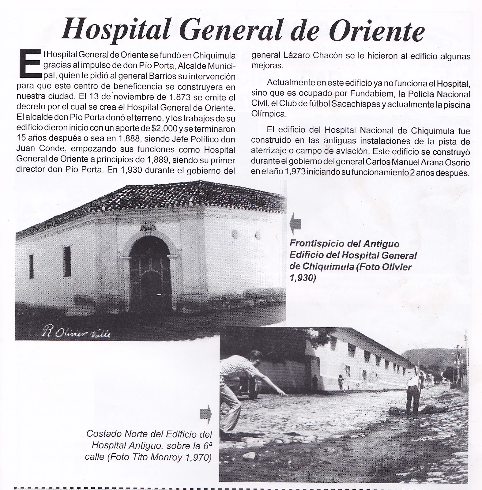 chiquimula en la historia antiguos edificios de centros educativos de