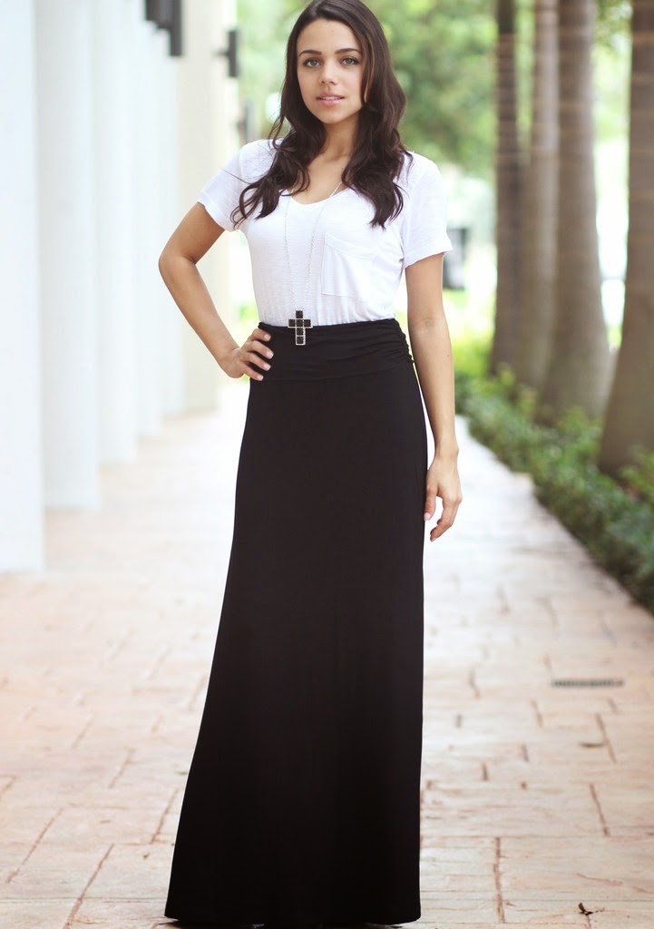 Black Long Skirt With Top | Jill Dress