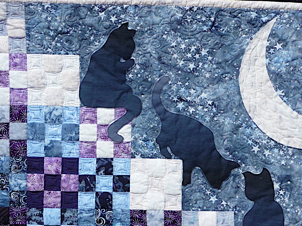 A Quilt of Heather Stairway to Cat Heaven Quilt Complete!