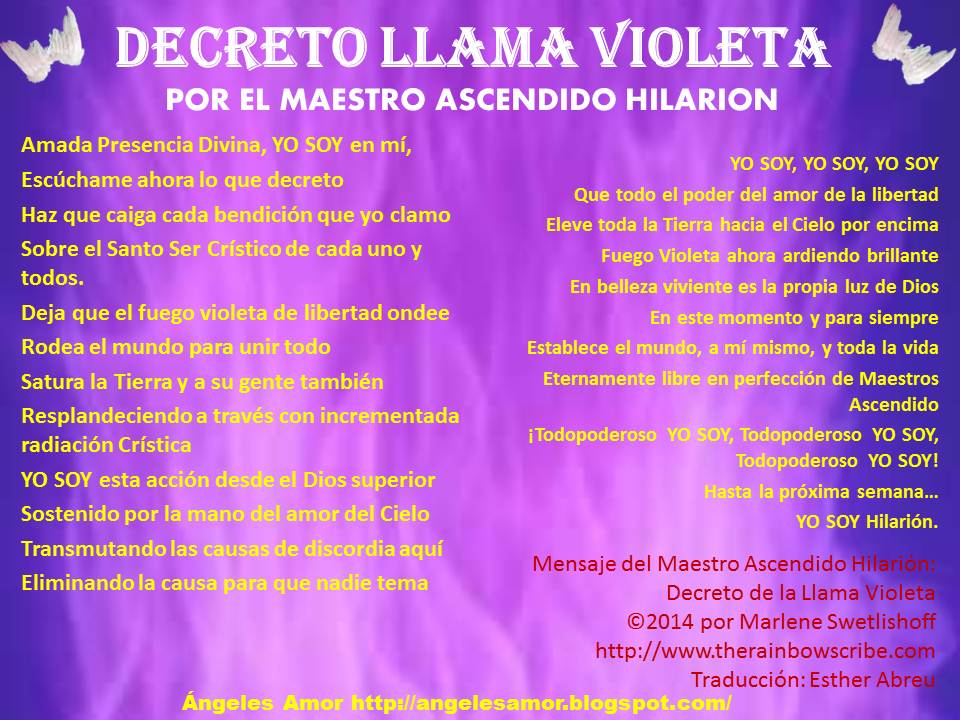 Ángeles Amor DECRETOS DEL MAESTRO SAINT GERMAIN POR AGESTA