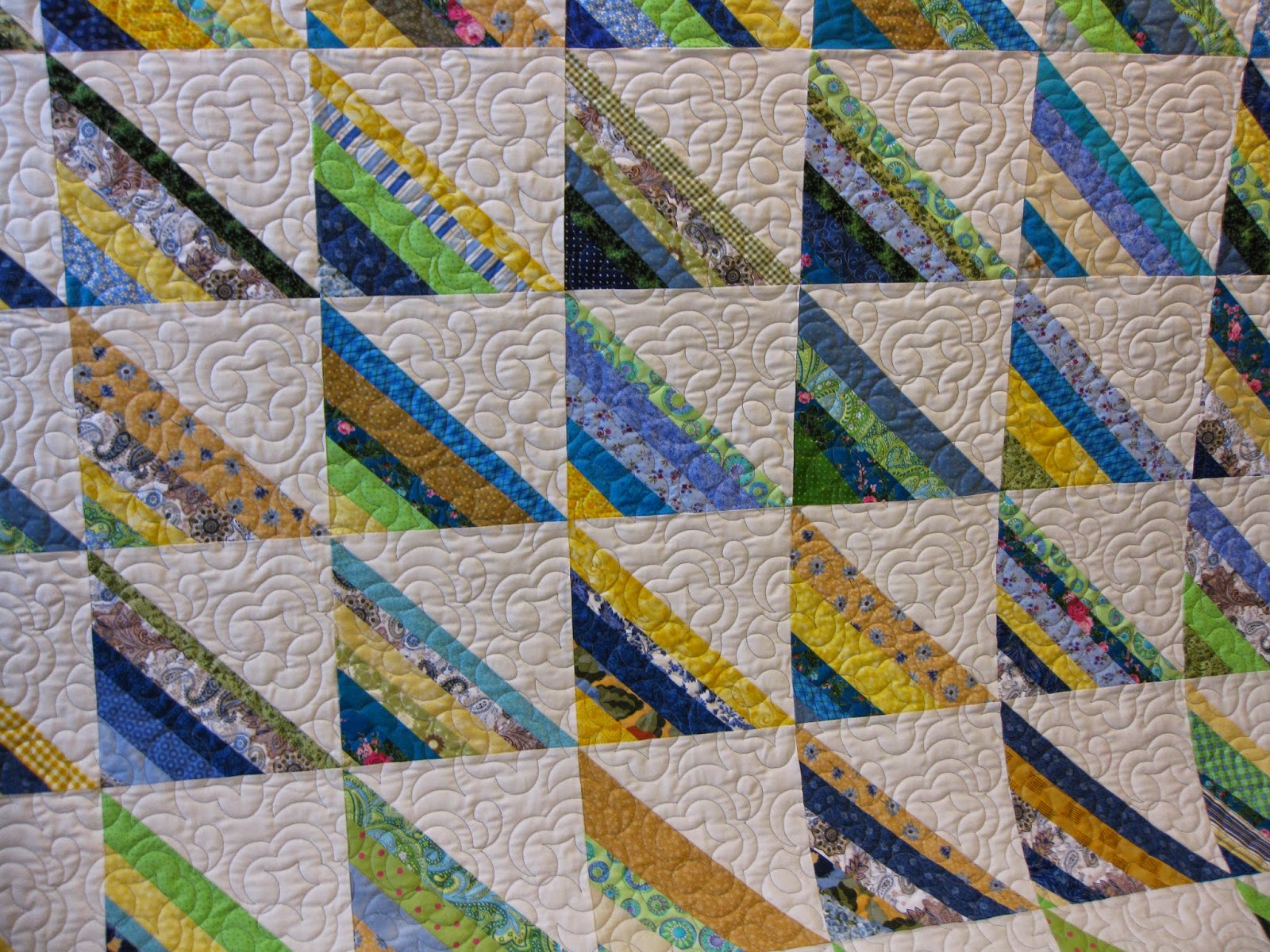 Millie's Quilting String and Rail Fence quilts