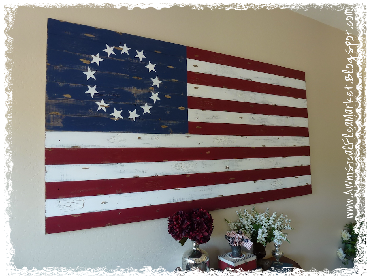 A Whimsical Flea Market Betsy Ross Wooden Flag Tutorial