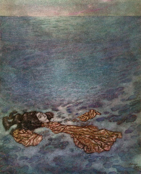 Melusina Mermaid Edmund Dulac Illustrates, "The Little Mermaid"