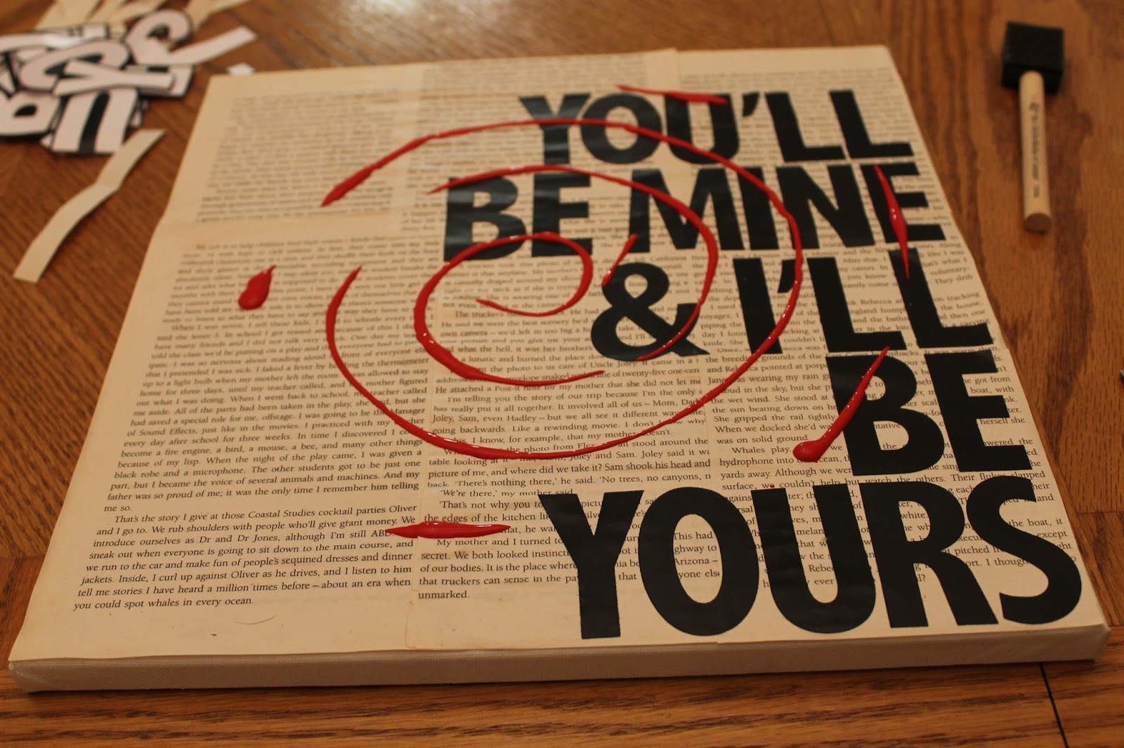 less is more DIY quote canvas.