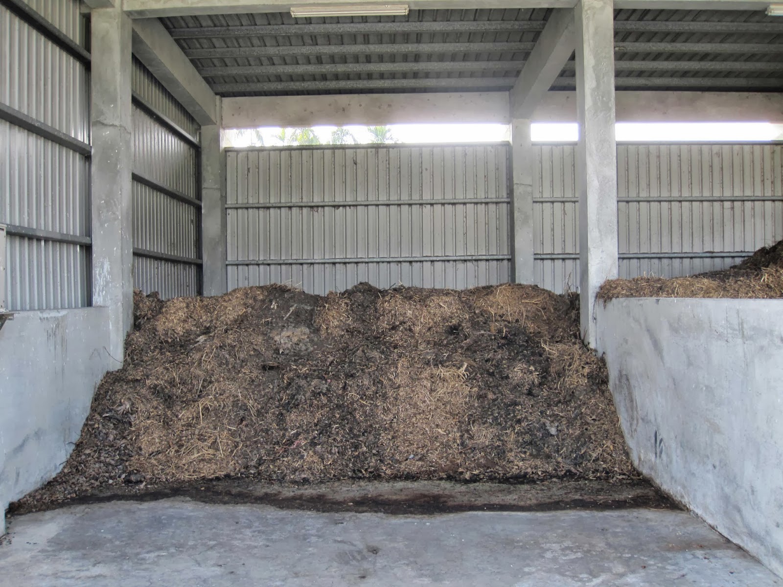 Estudiando Agricultura en Taiwán: Cobertizo para producir compost