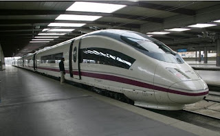 The High Speed Train in Spain Goes Mainly Through The Plain