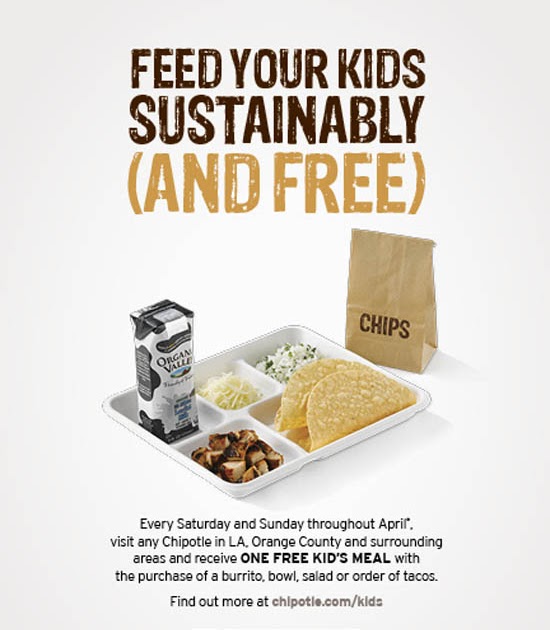 FitCopMom FREE Chipotle Kid's Meals in April!