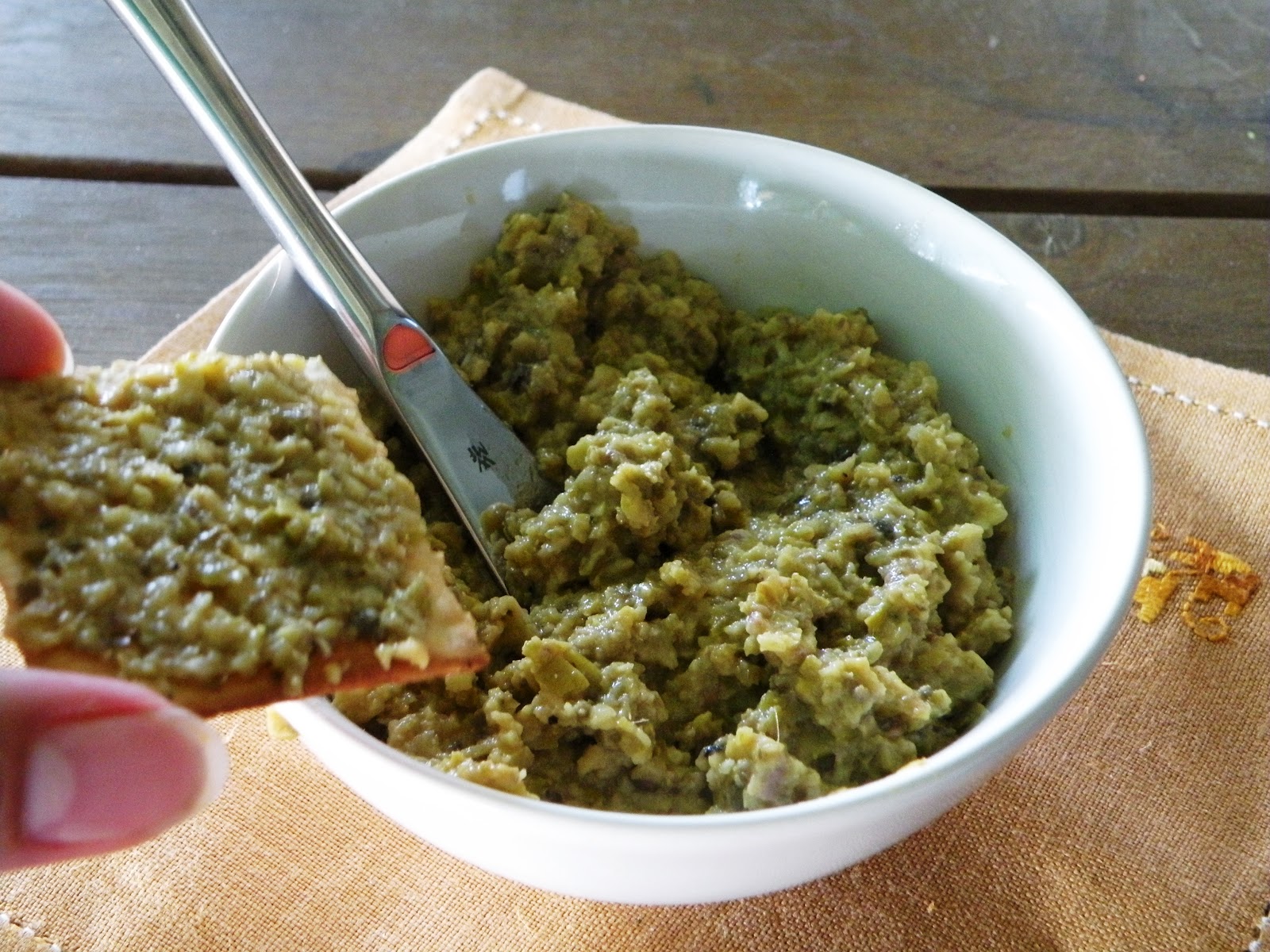 Mis pinitos de cocina Tapenade verde