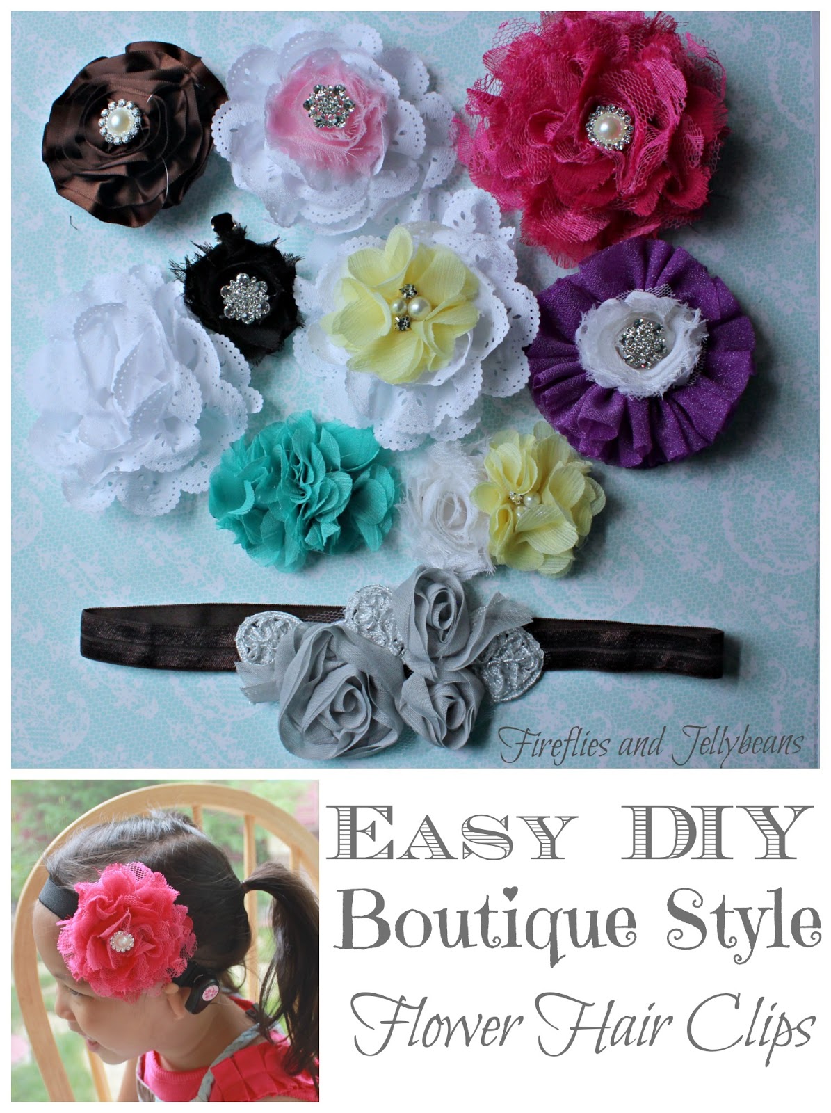 Fireflies and Jellybeans Easy DIY Boutique Styled Hair Clips