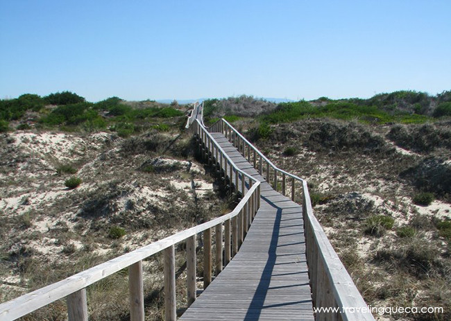 Playa de San Jacinto en la zona centro de Portugal