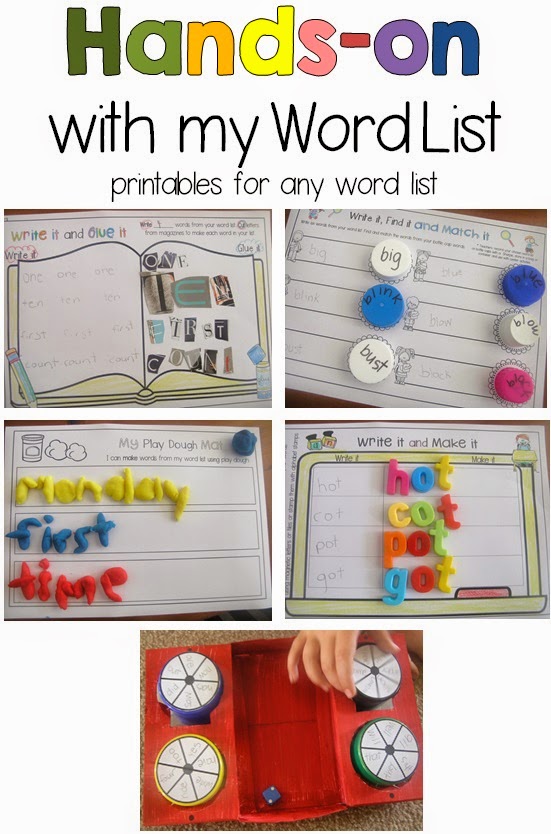 Hands-on Printables for any Word List Clever Classroom