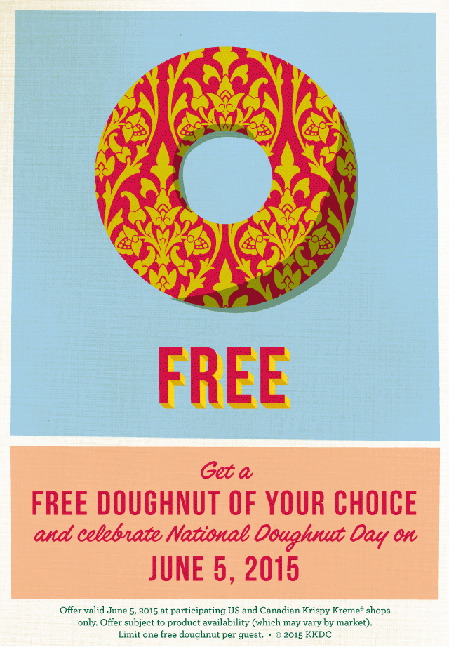 FREE IS MY LIFE Celebrate NationalDoughnutDay With A FREE Krispy