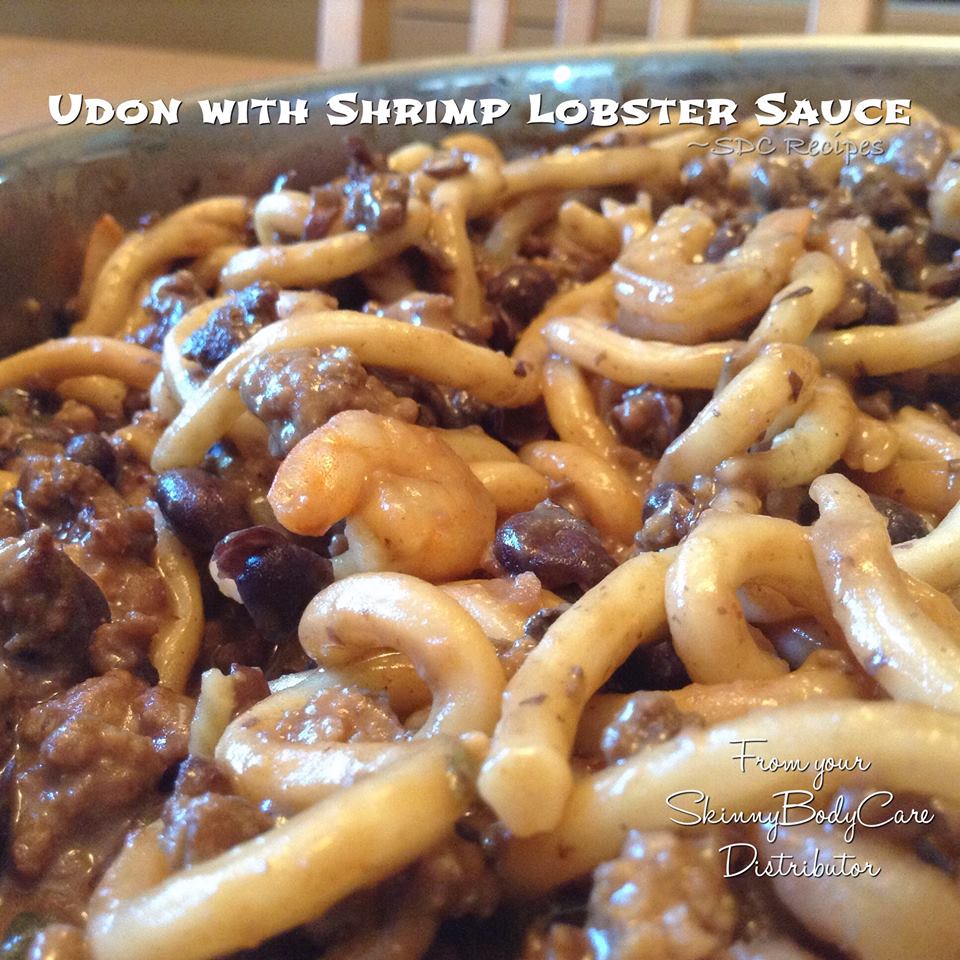 Move it and lose it. UDON WITH SHRIMP LOBSTER SAUCE