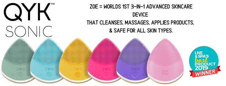 ZOE® The world's first 3-in-1 cleansing, massaging, and anti-aging brushless silicone sonic skincar