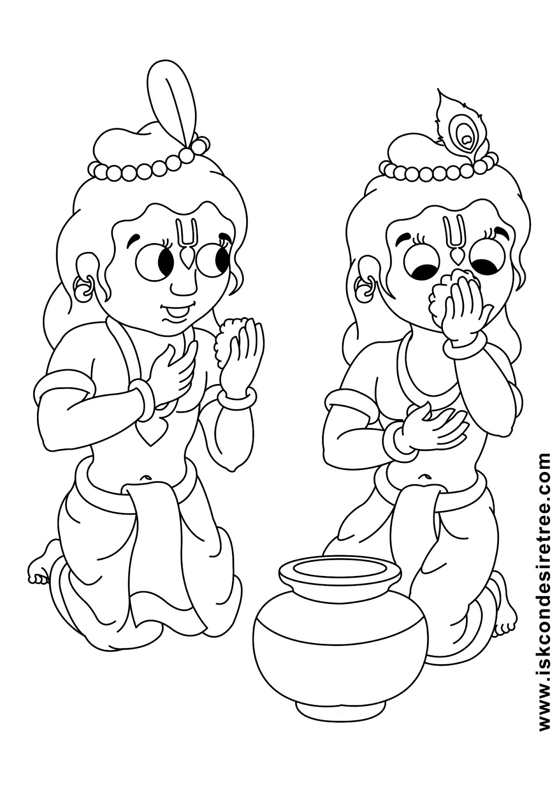 Line Drawing Krishna : Bhagavat chintan das bhikaji sri krishna balarama line
