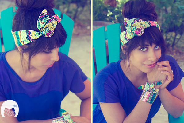 How To Make A Cute Headband Out Of A Bandana - How to Make a No-Sew Bandana From a Shirt!