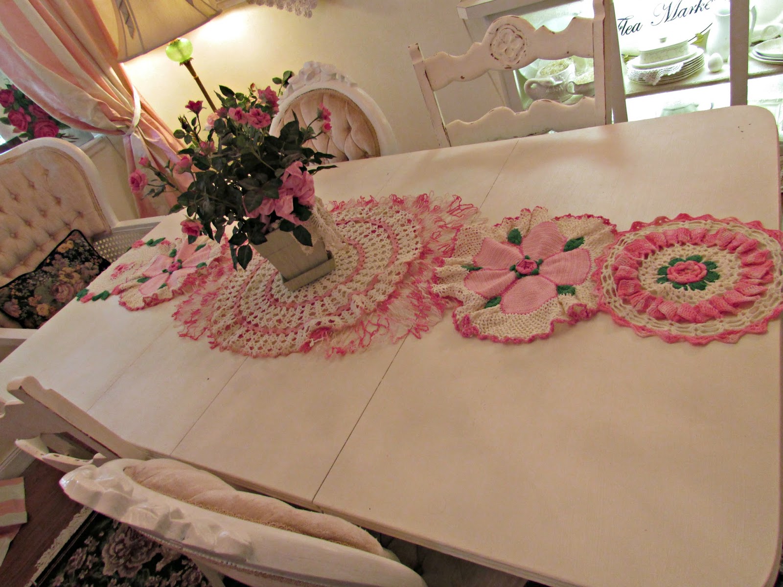 Penny's Vintage Home Pink and White Striped Curtains