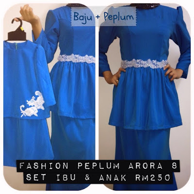 design fashion peplum arora 8 out of stock baju kurung moden lace