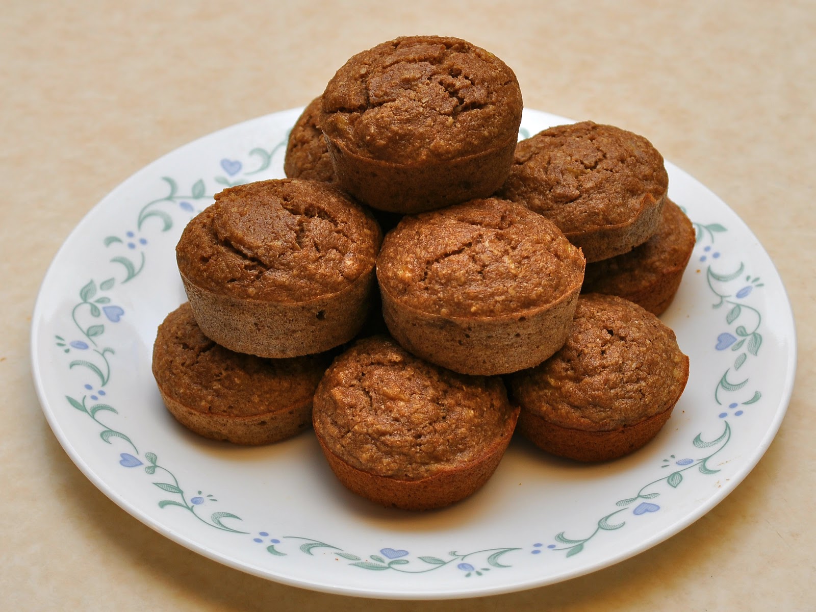 From Woo to You Whole Wheat Oat Bran Banana Muffins