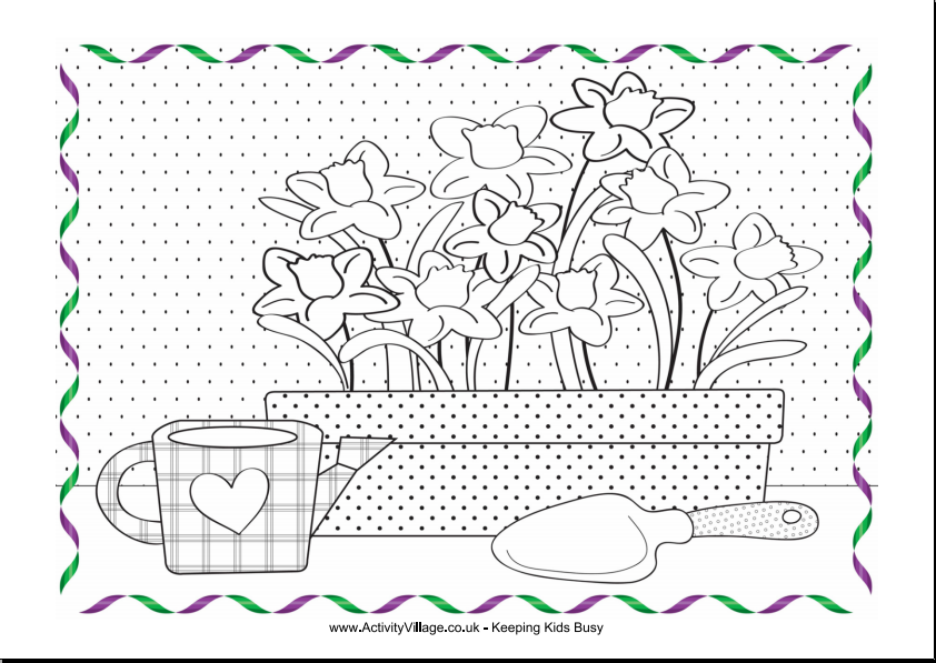 transmissionpress: Spring Gardening Coloring Page