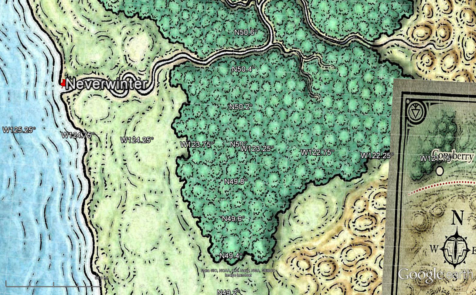 Auto Generated Nerdy Mapping Fun with Faerun and Google Earth, Part IV