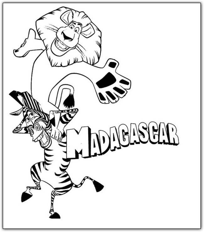 Madagascar 2 Coloring Pages title=