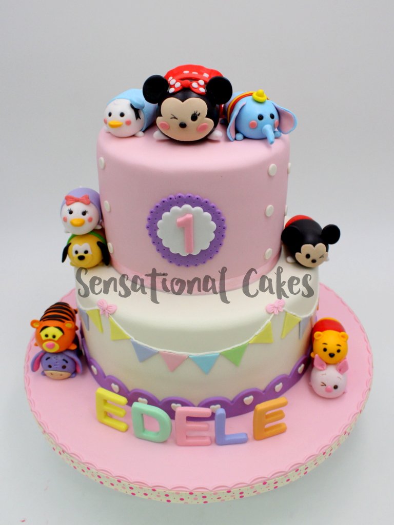 The Sensational Cakes: Pink Tsum Tsum Cartoon Girl Theme Cake Singapore  #TsumtsumCake