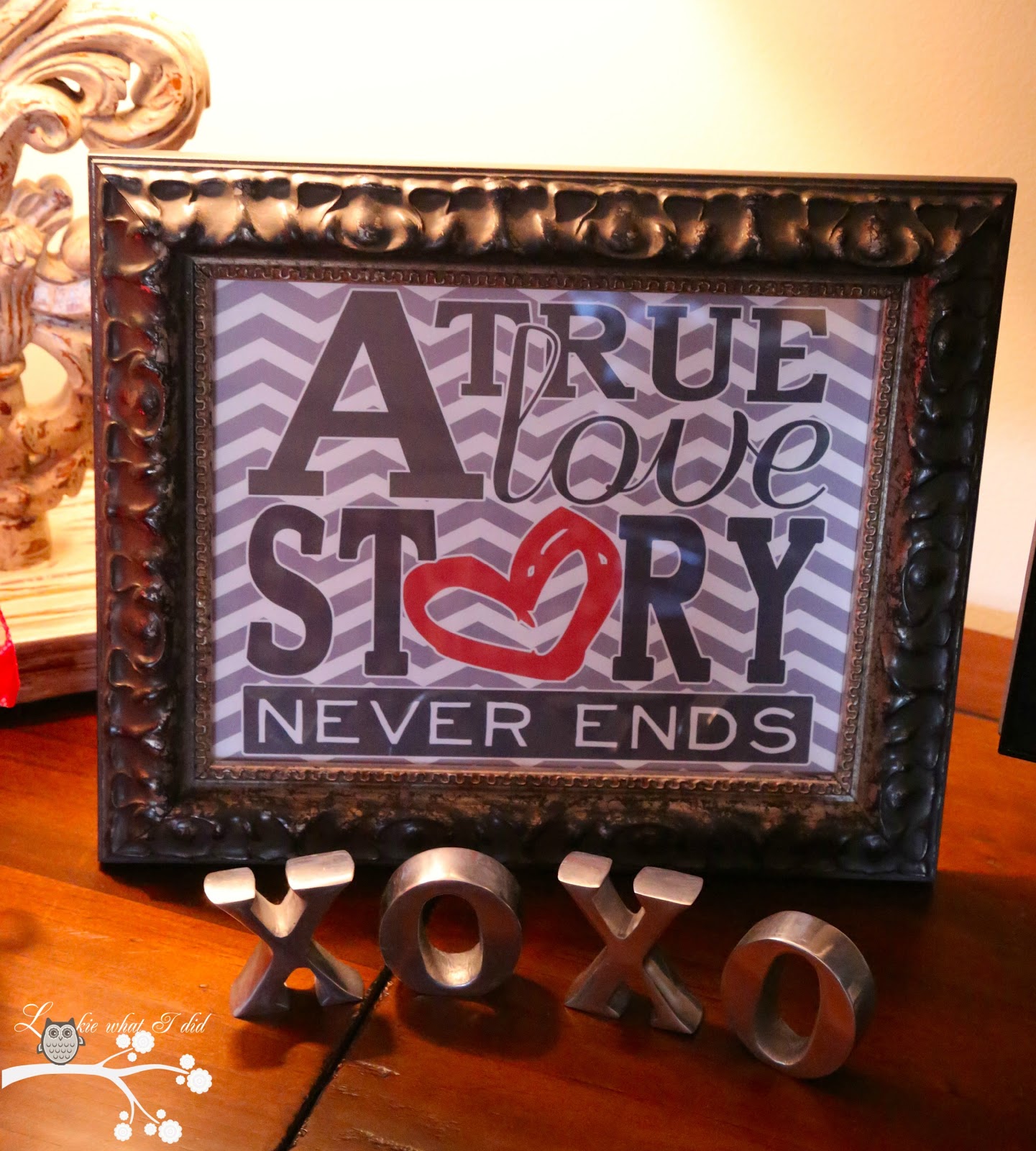 Lookie What I Did Glittered Heart Glass Block