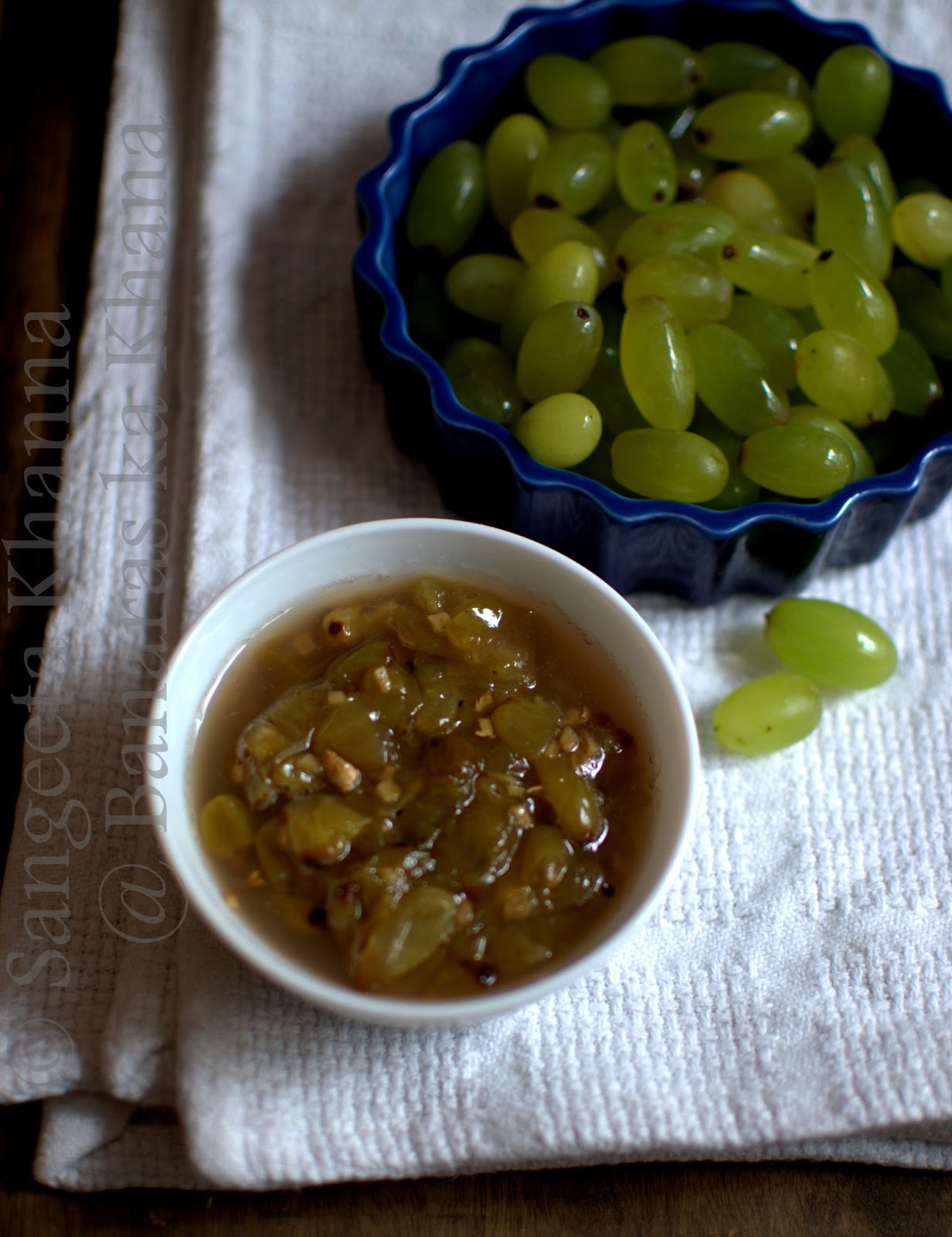 banaras ka khana angoor ki chutney green grapes chutney with ginger...