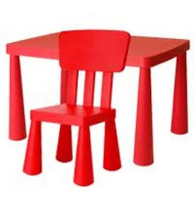 For Sale Cash And Carry Ikea Red Children Mammut Chair And Table