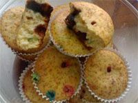 Postres .muffins Smarties